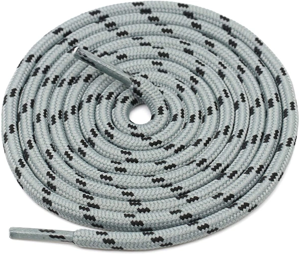 GRAH SANGRAH® 3 Pair (1 Pair Per Single Color) Shoelaces for Hiking Shoes, Walking Sneakers, Climbing, Work Boot, Running, Casual, Sport Shoes (SL-201-211-228) - 120 cm, Army Green Brown_Grey Black_Black White